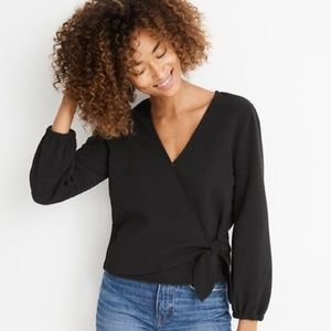 Madewell Texture & Thread Crepe Wrap Top Size XS